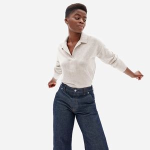 Everlane Cashmere Polo Size XL in Canvas